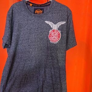 Superdry Black and White Graphic Tee